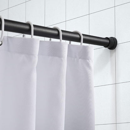 SimpleHome Lenny I Shower Curtain Rail without Drilling Extendable (Black, 70 cm to 105 cm, 1 Piece) I Diameter 2.5 cm I Telescopic Rod Tension Rod Adjustable Shower Rod, Curtain Rod, Clothes Rail