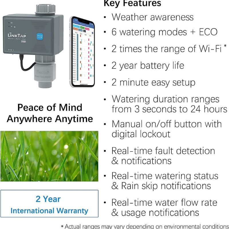 LinkTap G2S Wireless Water Timer & Gateway & Flow Meter