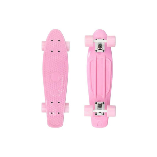 Pink Skateboard with Pink Wheels Cruiser Board 22" Complete for Adult and Beginners AZM