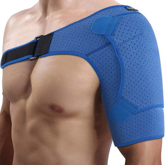 Shoulder Brace Support for Rotator Cuff Injury Prevention and Recovery Unisex Can be Worn on Left or Right Shoulder (Blue L/XL(Chest:38-51in))