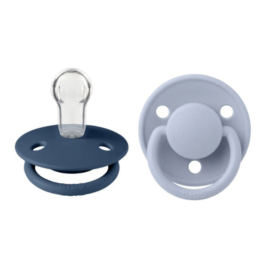 Dusty Blue & Steel Blue Silicone - Bibs de Lux (0-36m)