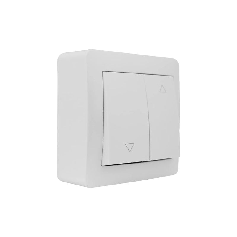 Sirode Single Switch for Roller Shutters, Surface-Mounted, White, Surface-Mounted, White