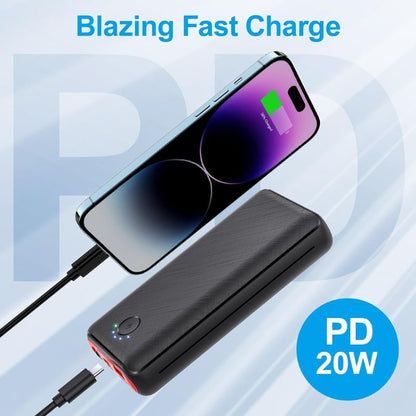 30000mAh Portable Charger, Fast Charging USB C Power Bank with 3 Outputs & 3 Inputs & Flashlight, Ultra High Capacity External Battery Pack Compatible with iPhone, Samsung, iPad etc