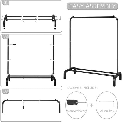 UDEAR Clothing Rack Portable Single Rod Garment Rack