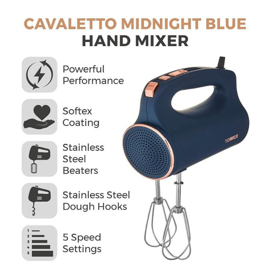 Tower midnight blue hand mixer