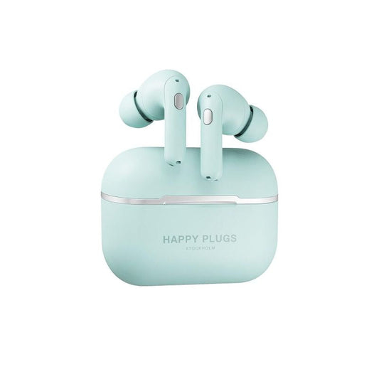 Happy Plugs Air 1 Zen – Fashion & Premium True Wireless in-Ear Earbuds – 30 Hours Battery Life – Passive Noise Cancellation - Mint