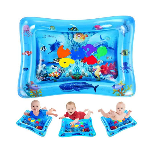 VATOS Tummy Time Water Mat Inflatable Baby Water Play Mat for Kids Perfect Sensory Toys for Baby Early Development Activity Centers for Infants & Toddlers 3 6 9 Months Newborn Girls Boys