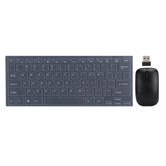 Keyboard Mouse Set, K03 81Keys Lightweight Keyboard with Silent Mini Mouse, Simple White/Black, for Outdoor Office (Black)