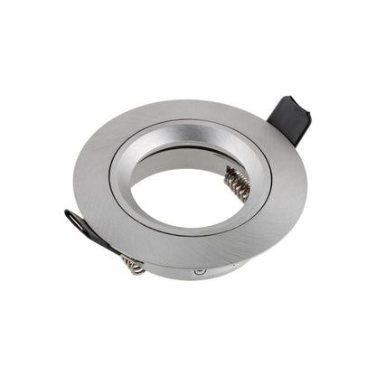 Kyotech 6X Downlights for Ceiling - Recessed, Mounting Hole ø65mm, Frame Aluminium Brushed Silver, ø80x24mm - LED Spot Lights Ceiling with GU10 Lamp Holder