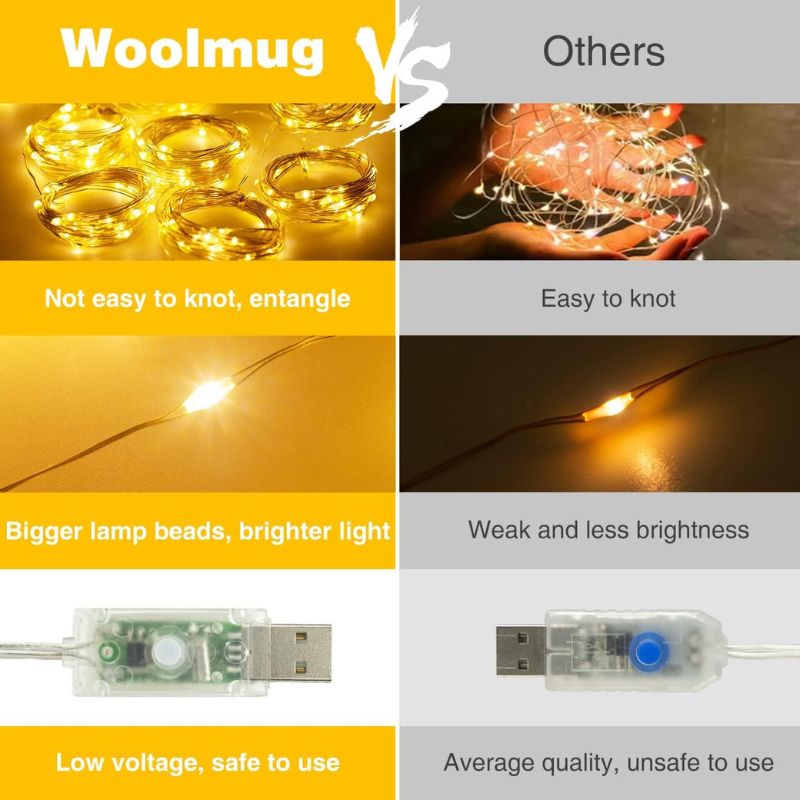 Woolmug Light Curtain 3 x 3 m 300 LED Fairy Lights Curtain USB Fairy Lights Curtain 8 Modes with Remote Control IP64 Waterproof Indoor and Outdoor Decoration