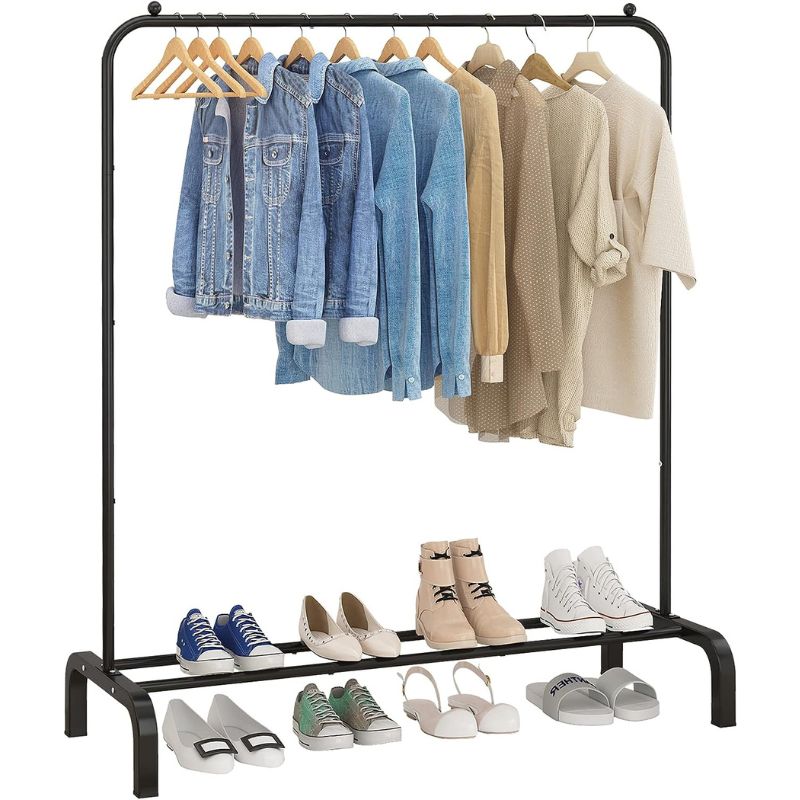 UDEAR Clothing Rack Portable Single Rod Garment Rack